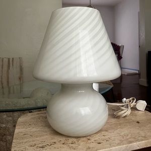 Vintage Murano Glass Mushroom Lamp